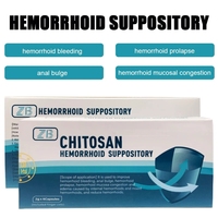 6 pièces/boîte Suppositoires à base de chitosane Zb pour hémorroïdes, gel bactériostatique pour douleurs hémorroïdaires et fissures anales