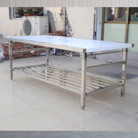 Table de travail pliante portable en acier inoxydable à double niveau pour cuisine commerciale et extérieur – Prix abordable