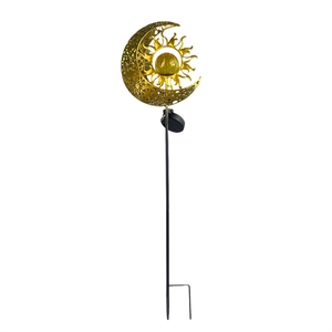 Lampes solaires à insérer au sol, motif fer forgé et lune, pour décoration de cour, jardin et pelouse, <span class=keywords><strong>extérieur</strong></span> - Product Image 3