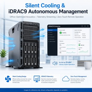 เซิร์ฟเวอร์เวิร์กสเตชัน Dell PowerEdge T440 Xeon Gold 5118 Silver Tower รุ่นขายดี พร้อมซีพียูคู่ Xeon Scalable ระดับองค์กร - Product Image 4