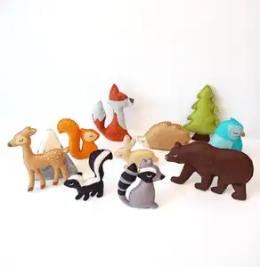 Woodland Felt Animals Forest Animals Montessori Felt Toys