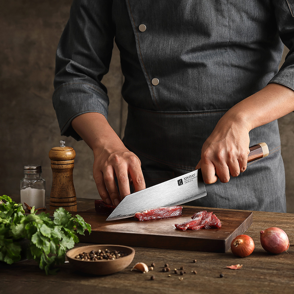 XINZUO Japanese ZDP189 Composite Steel Bunka Knife 8 Inch