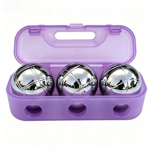 Kit <span class=keywords><strong>de</strong></span> <span class=keywords><strong>jeu</strong></span> <span class=keywords><strong>de</strong></span> <span class=keywords><strong>boules</strong></span> en acier inoxydable, 3 pièces, étui en plastique, <span class=keywords><strong>jeu</strong></span> familial pour pelouse, plage, jardin - Product Image 4