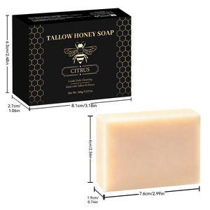Sapone Artigianale al Sego di Manzo Naturale e Miele Grezzo, Detergente Profondo e Idratante per Viso e Corpo, OEM/Etichetta Privata - Product Image 6