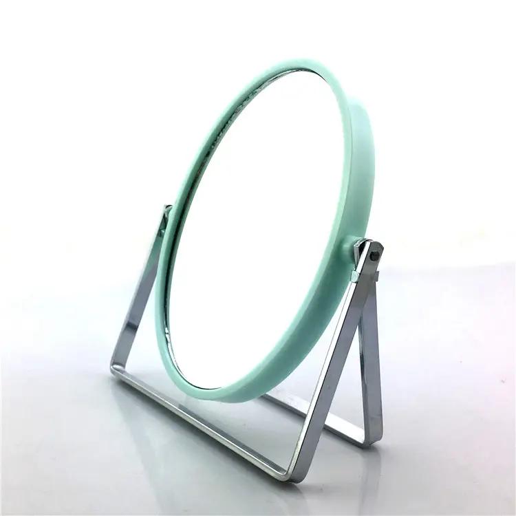 Oval Form Desktop Spiegel Metall Rahmen Spiegel Make-Up Tisch Spiegel