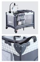 Lit de voyage pliant en métal au design moderne, lit d'appoint portable pour bébé, idéal pour le parc, l'école, les repas et l'extérieur, berceau pour nouveau-nés