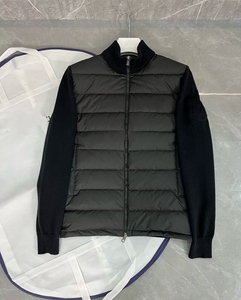 Giacca Invernale da <span class=keywords><strong>Uomo</strong></span> Nuova Collezione Autunno/Inverno, Collo Alto, Vellutata, Impermeabile, Taglie Forti, Casual, Imbottita in Piuma <span class=keywords><strong>d</strong></span>'<span class=keywords><strong>Oca</strong></span> con Inserti in Maglia - Product Image 1