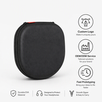 Estuche Rígido Personalizado para Auriculares, con Cierre, Impermeable, de Gran Capacidad, Protector de Auriculares Portátil