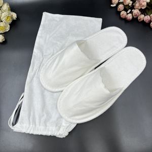 Lüks otel Sherpa polar Terry terlik kapalı ayak siyah özel Logo misafir odası konfor Premium kalite toplu kaynağı - Product Image 2