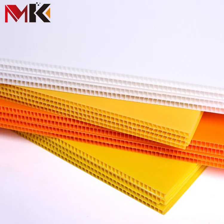 Natural Danpla Fluteboard Plastic Corrugated 8ft x 4ft Polypropylene Corex PP Perforated Plastic Coreflute Sheet For Advertising