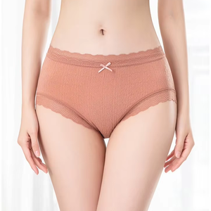 986 #, ropa interior <span class=keywords><strong>de</strong></span> tiro medio con borde <span class=keywords><strong>de</strong></span> encaje sin costuras <span class=keywords><strong>de</strong></span> alta calidad, bragas antibacterianas <span class=keywords><strong>de</strong></span> algodón <span class=keywords><strong>de</strong></span> estilo japonés para mujer, 6 colores - Product Image 1