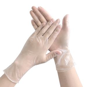 Gants en PVC sans <span class=keywords><strong>latex</strong></span> imperméables résistants à l'huile et aux produits chimiques sans poudre 3mil Gants jetables en vinyle transparent pour salon de beauté - Product Image 1