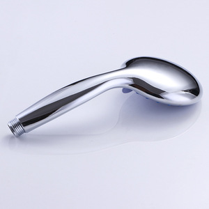 Pommeau de douche à main chromé, design minimaliste rond, durable, fixation murale, 1 niveau - Product Image 2