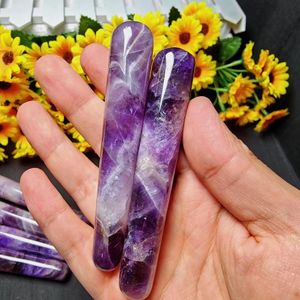 Traum Amethyst <span class=keywords><strong>Massage</strong></span> stäbe Edelstein Heil kristalls täbe Halbe del stein <span class=keywords><strong>Massage</strong></span> stäbe - Product Image 4