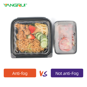 2 ngăn nhà máy bán hàng trực tiếp đen thực phẩm Tấm Togo Heavy Duty PP nhựa ăn trưa container cho thức ăn nhanh quán cà phê phục vụ - Product Image 6