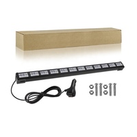 Barra Delgada de Luz LED de Emergencia JINXIN para Todoterreno con Lámpara de Advertencia Ámbar Estroboscópica de 36 SMD y 18 Modos