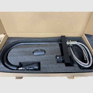 Grifos de fregadero de cascada populares Metal gris SUS304 <span class=keywords><strong>grifo</strong></span> de fregadero de cocina extraíble de lluvia de doble orificio - Product Image 4