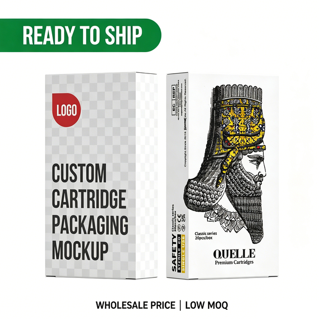 QUELLE Disposable Tattoo Needle Cartridges for Eyebrow Body Art 304 Stainless Steel Ready Ship Wholesale Sterilized Needles