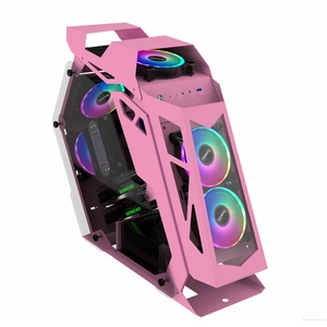 Gabinete de PC de Escritorio con Espejo Panorámico, Cristal Templado Lateral, ITX Mini <span class=keywords><strong>ATX</strong></span>, Transparente, Irregular, Refrigerado por Agua, <span class=keywords><strong>ATX</strong></span> Mid Tower, en Existencia - Product Image 3