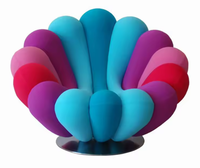 Fauteuil de designer nordique en forme de fleur, pour salon, pièce témoin, fauteuil de loisirs individuel pivotant, modèle Anemone Giovannetti