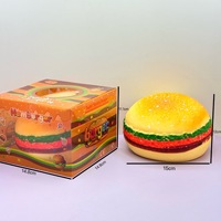 Sélection Tendance : Squishy Géant Hamburger, Grande Balle à Presser à Rebond Lent, Jouet Anti-stress