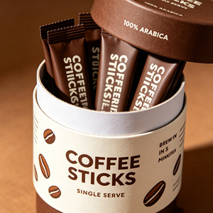 Tube en papier écologique, biodégradable et recyclable pour bâtonnets de café et grains de café |   Impression de logo personnalisé OEM - Product Image 3