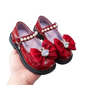 2026 Spring & Autumn Girls' Leather Shoes <b>Kids</b>' Soft Bottom Princess Shoes with Rhinestone Rabbit Design Sweet Lolita Shoes fo - Product Image 5