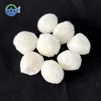 Meilleur prix pour les boules filtrantes en fibre de coton blanc et polyester pour le traitement de l'eau, efficaces pour les piscines
