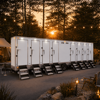 Panneau sandwich préfabriqué à double paroi, robuste et imperméable, pour chantier de construction, camping, école, hôpital, toilettes extérieures portables
