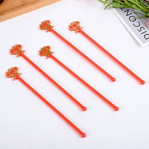 ไม้คนค็อกเทลพลาสติก 200 มม. ลายมงกุฎ สำหรับผสมค็อกเทล - Product Image 1