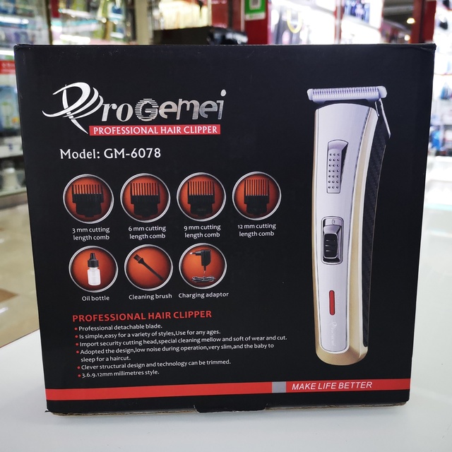 Original PROGEMEI GM6078 Professional Hair Cut Machine Hair Electric Barber Clippers