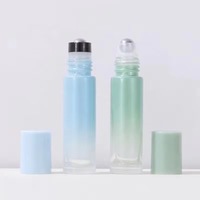 Flacon roll-on en verre dégradé perlé pour huiles essentielles 10ml, prix usine, vente en gros, vide, personnalisable, sérigraphie pour parfums