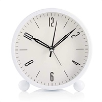 Réveil silencieux à quartz, horloge de bureau sans tic-tac avec lumière minimaliste chaude, affichage numérique