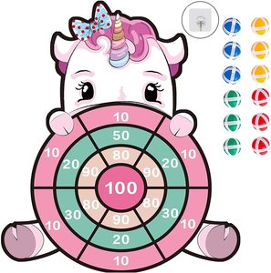 ของเล่นสำหรับเด็กผู้หญิง,กระดานปาเป้าสำหรับเด็กลูกบอลและตะขอเหนียว With12ลูกสำหรับกลางแจ้งในร่มเกมปาร์ตี้ของขวัญวันเกิดสำหรับเด็ก - Product Image 1