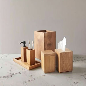 New Design Modern Wooden <b>Bathroom</b> Storage Set <b>Slim</b> <b>Cabinet</b> with Side Soap Holder Trusted Manufacturer - Product Image 1