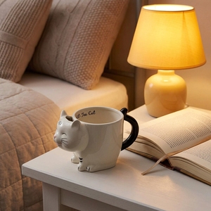 Tasses à thé, café et lait en céramique avec design de <span class=keywords><strong>peinture</strong></span> en forme de chat 3D - Product Image 1
