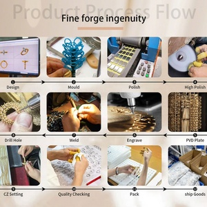 Custom Jewelry Manufacturers Earrings <b>Charms</b> Ring <b>Bracelet</b> Name Necklace Custom Keychain Jewelry Pendant Chain Necklace for OEM - Product Image 6