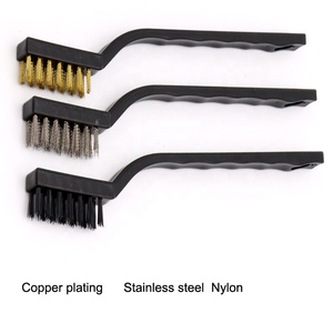 Ensemble de 3 brosses métalliques en nylon et acier inoxydable de 7 pouces (170 mm), mini <span class=keywords><strong>brosse</strong></span> de nettoyage en nylon pour le nettoyage, le polissage et le détail des métaux - Product Image 4