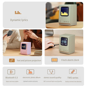 Small Computer Lyrics <strong>Bluetooth</strong> Speaker, Desktop Digital Desktop Clock USB Charging Outdoor Portable Small Speaker - Product Image 4