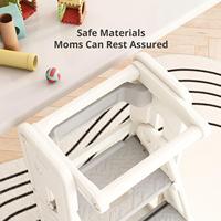 Tour d'apprentissage Montessori pliable pour enfants, tabouret antidérapant peu encombrant pour la cuisine et la salle de bain