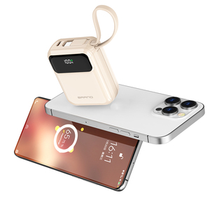 Batteries externes Li-Polymère en gros avec câble Type C, affichage LED de la puissance, charge rapide 22,5W, portables, capacité 10000mAh - Product Image 3