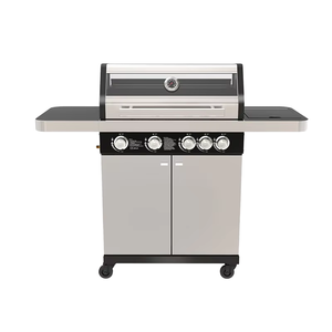 <span class=keywords><strong>Barbecue</strong></span> au <span class=keywords><strong>gaz</strong></span> propane commercial à 4 brûleurs, moderne, portable, chariot de cuisine extérieur, commande tactile intérieure, allumage automatique, sécurité de la flamme - Product Image 1