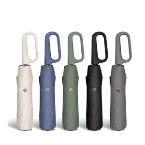 Оптовая продажа, печать логотипа на заказ, OEM & ODM, полностью автоматический открытый 3 складной полиэфирный понж, ветрозащитная пряжка, брендовый зонт
