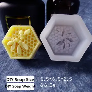 R023 DIY Easy To demold wax candle silicone molds Soap Maker Silicone Mold Bee Nest Soap Mold For Home Soap Making Mould