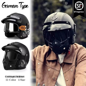 Open Face <span class=keywords><strong>Retro</strong></span> 3/4 Half Face Casque de moto ABS personnalisé Casque de motocross - Product Image 3