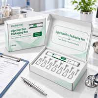 Boîte d'emballage personnalisée pour stylo injecteur, boîte de rangement pour aiguilles médicales, avec doublure en EVA et fenêtre transparente, possibilité d'imprimer un logo