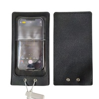 Pochette de protection anti-caméra pour téléphone, réutilisable, en cuir noir, pour événements confidentiels, mariages, théâtre