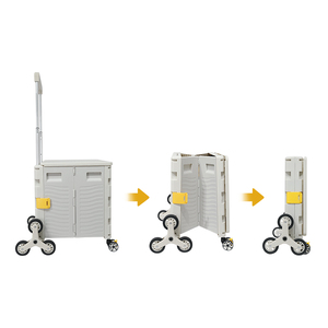 Carrito de Compras Plegable de 85L para Supermercado, con <span class=keywords><strong>Ruedas</strong></span> para Subir Escaleras, Capacidad de 100kg - Product Image 5