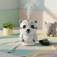 Diffuseur humidificateur évaporatif en forme d'animal, aromathérapie, lumière LED multicolore, fonction de minuterie, faible bruit, portable, pour la maison