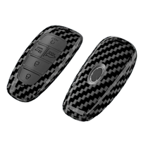 Étui de protection pour clé de voiture en fibre de carbone ABS pour clé intelligente à 5 boutons, accessoires pour clé de voiture pour Hyundai Ioniq 5